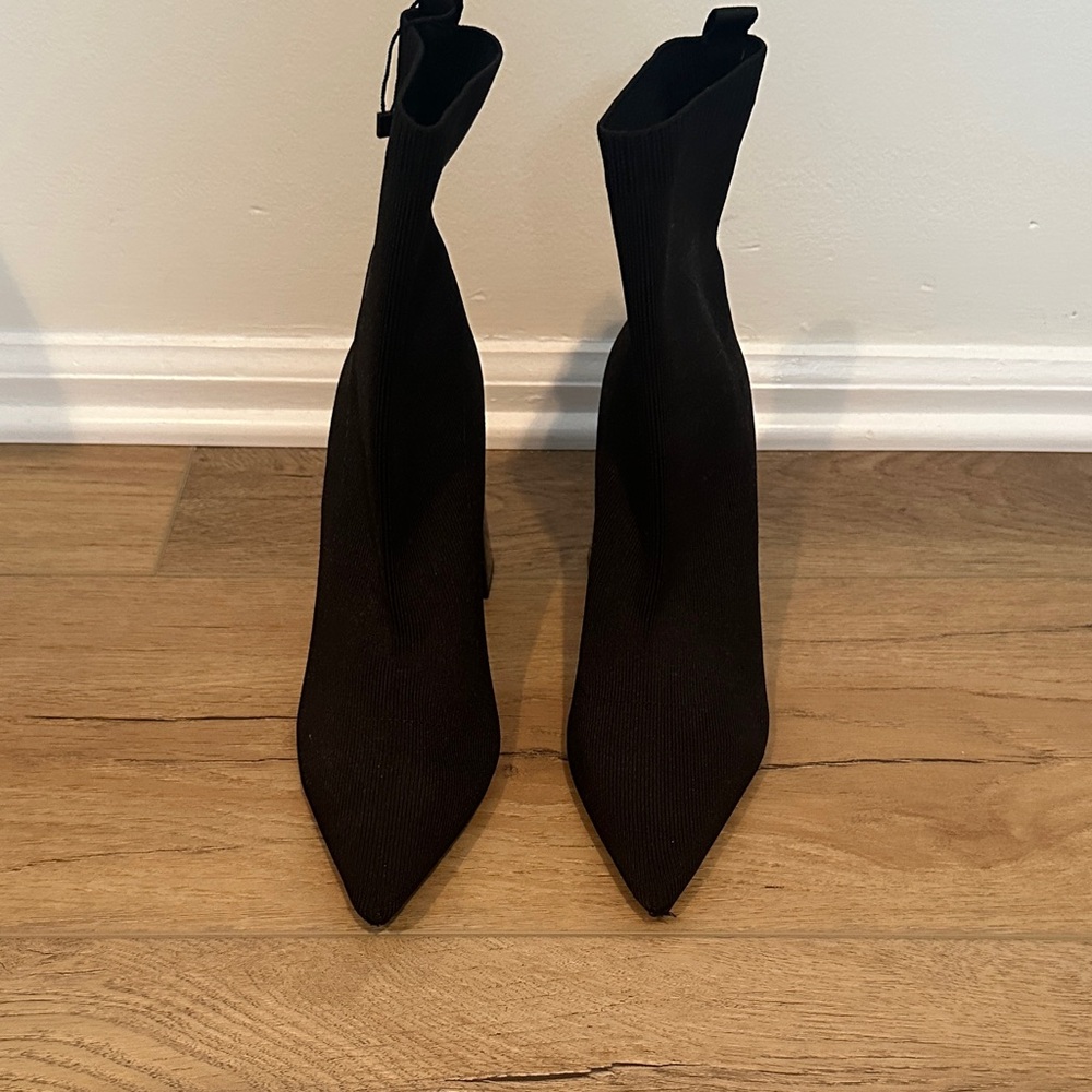 Zara Black Heeled Boots